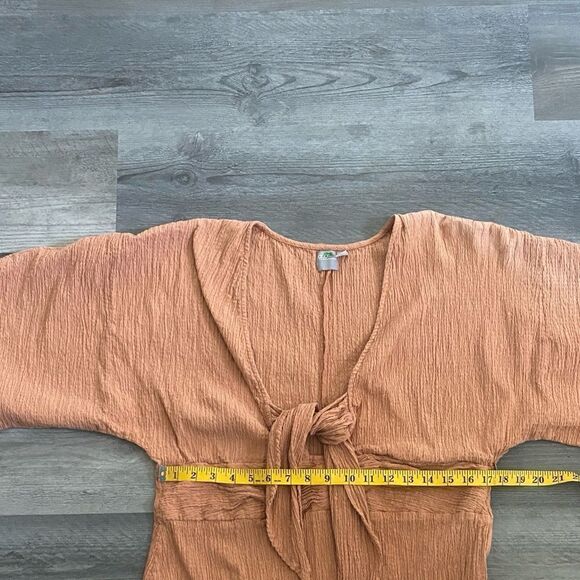 ASOS Dress Seersucker Clay Dolman Sleeve Plus Size US 16 - Picture 8 of 11